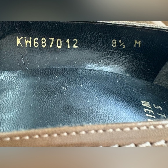 Preloved Stuart Weitzman Chocolate Brown Preppy Penny Loafer Pumps Size 8.5 - Picture 3 of 8